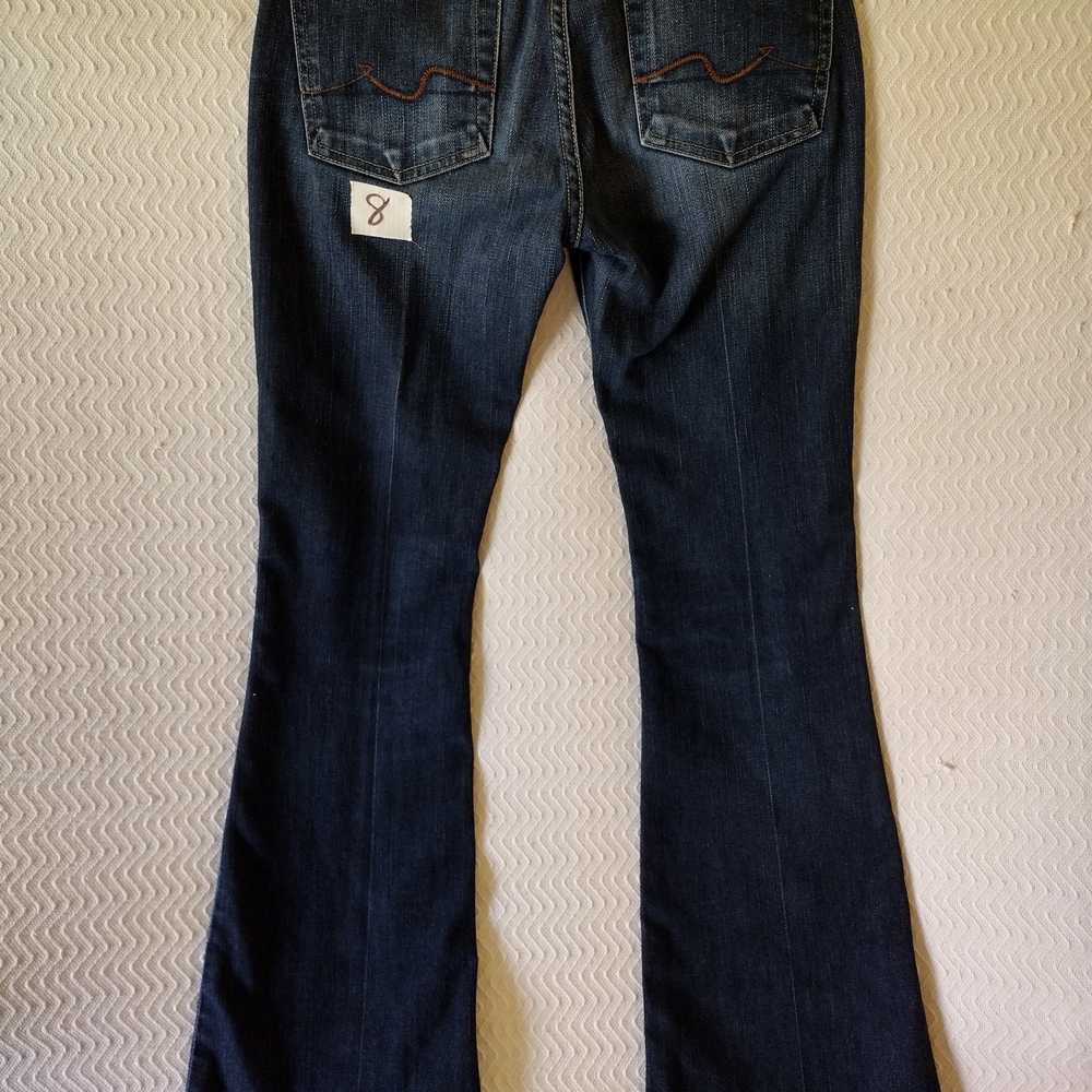 7 For All Mankind Indigo Wide Leg Jeans